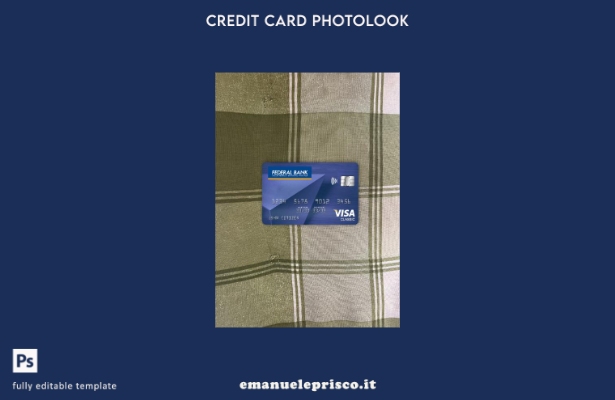 stile verificato Modello frontale photolook con carta classica per visto banca 1